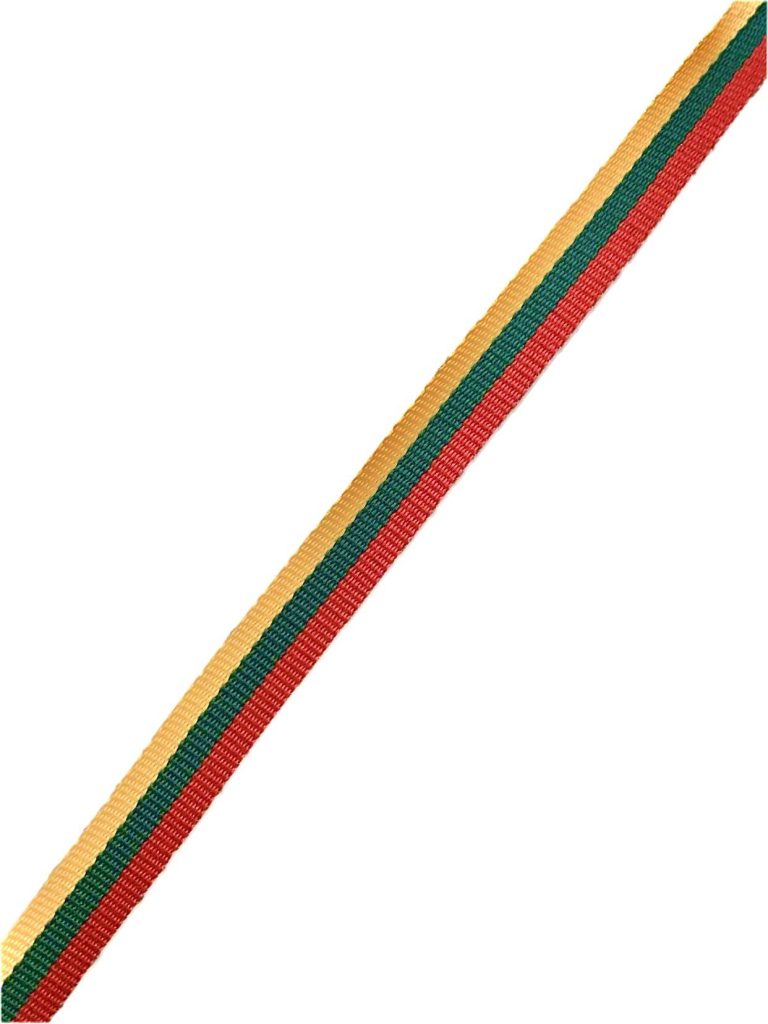 Austa trispalvė juostelė 0,6 cm