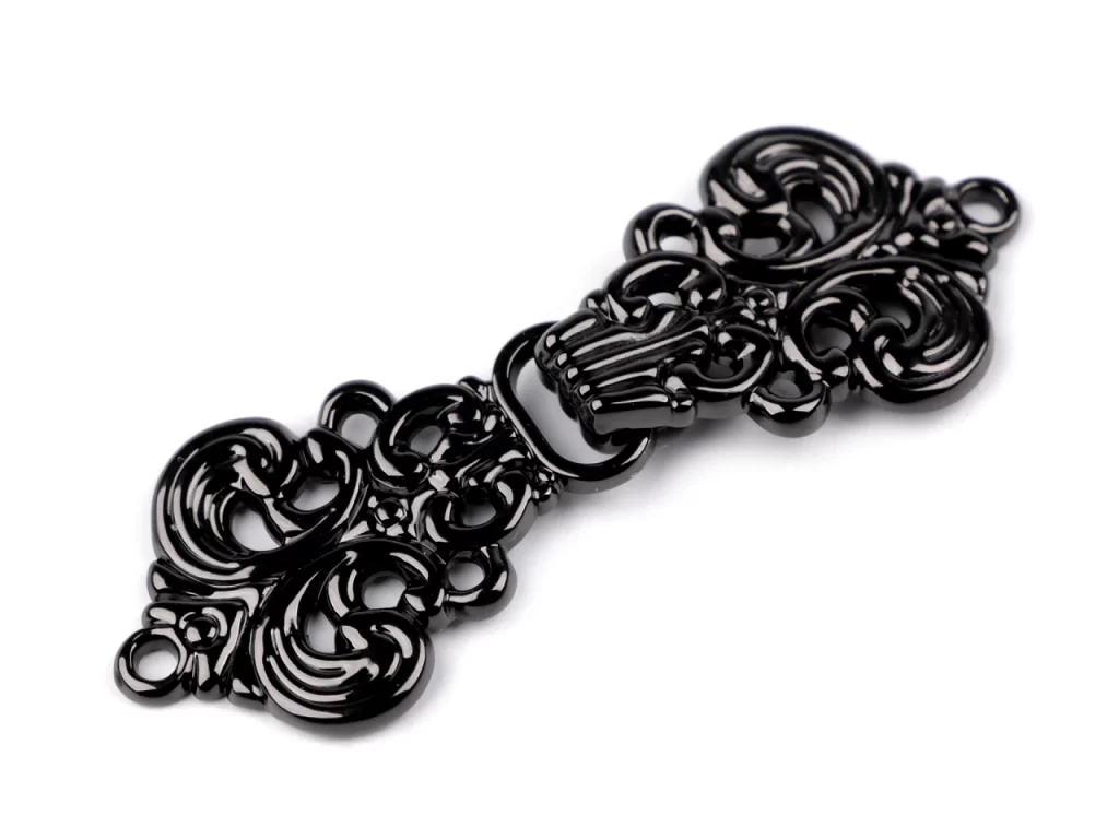 Dekoratyvinis metalinis užsegimas 59 mm x 21 mm "C"