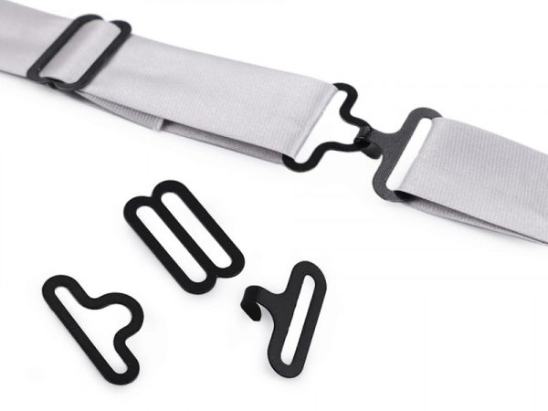 Metaliniai užsegimai iš 3-jų dalių peteliškems, kaklaraiščiams 18 mm