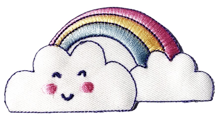 Aplikacija "vaivorykštė" 9,5 cm x 4,5 cm