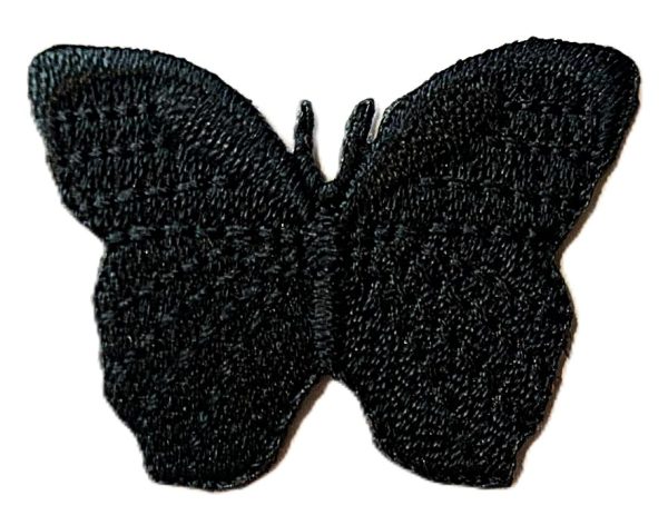 Aplikacija "drugelis" 3,8 cm x 3 cm "juodas"