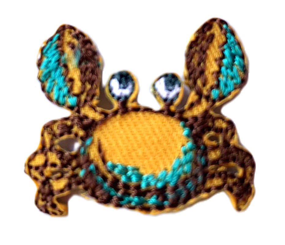 Aplikacija "krabas"~ 3,0 cm x 2,5 cm