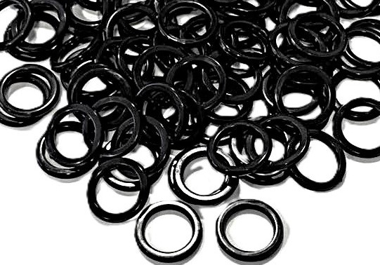 Plastikinis žiedas Ø 12 mm (juodas) Marbet Art. S16629