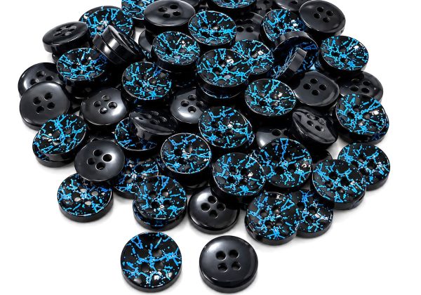 Saga marškiniams, juoda / mėlyna, 18L – 11,5 mm
