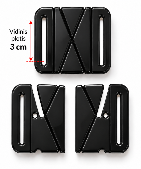 Plastikinis užsegimas maudymosi kostiumėliui, 30 mm